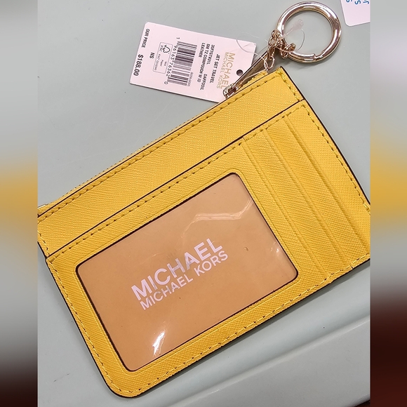 Nwt yellow mk keychain coin purse - Picture 2 of 3